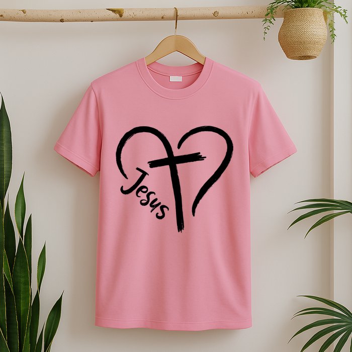 Jesus Cross Love Heart Christianity T-Shirt