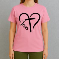 Jesus Cross Love Heart Christianity T-Shirt