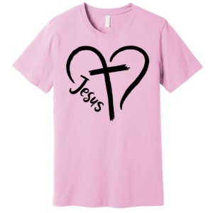 Jesus Cross Love Heart Christianity Premium T-Shirt