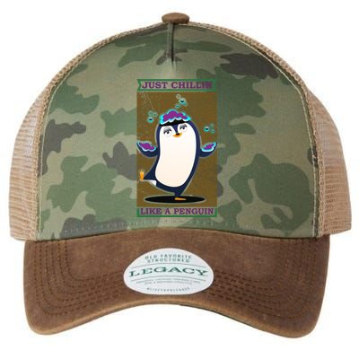 Just Chilling Like Penguin Legacy Tie Dye Trucker Hat