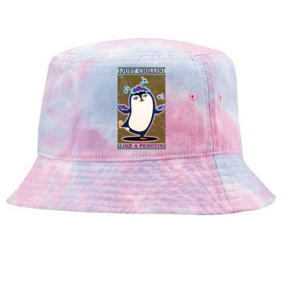 Just Chilling Like Penguin Tie-Dyed Bucket Hat