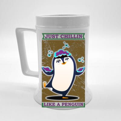 Just Chilling Like Penguin Beer Stein