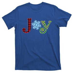 Joy Christmas Leopard Print Plaid Pajama Snowflake Xmas Gift Great Gift T-Shirt