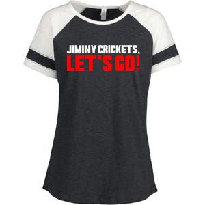 Jiminy Crickets Let’S Go Enza Ladies Jersey Colorblock Tee