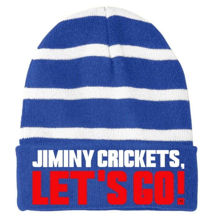 Jiminy Crickets Let’S Go Striped Beanie with Solid Band