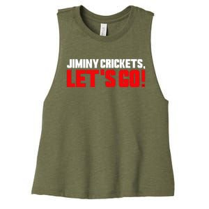 Jiminy Crickets Let’S Go Women's Racerback Cropped Tank