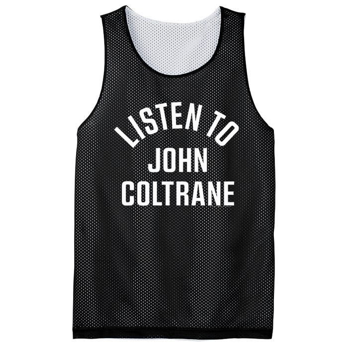 John Coltrane Listen To John Coltrane Mesh Reversible Basketball Jersey Tank