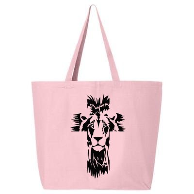 Jesus Crossbar Lion Believe in Jesus Christian Apparel 25L Jumbo Tote
