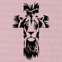 Jesus Crossbar Lion Believe in Jesus Christian Apparel 25L Jumbo Tote