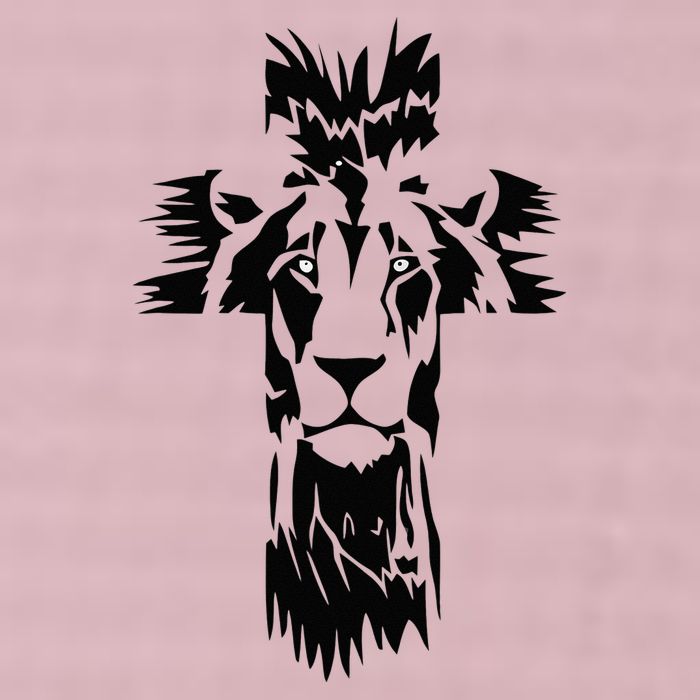 Jesus Crossbar Lion Believe in Jesus Christian Apparel 25L Jumbo Tote