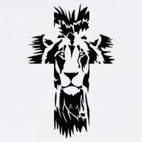 Jesus Crossbar Lion Believe in Jesus Christian Apparel Flat Bill Trucker Hat