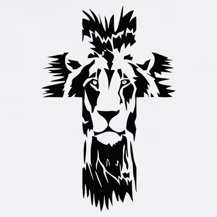 Jesus Crossbar Lion Believe in Jesus Christian Apparel Flat Bill Trucker Hat