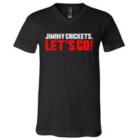 Jiminy Crickets Let’S Go V-Neck T-Shirt