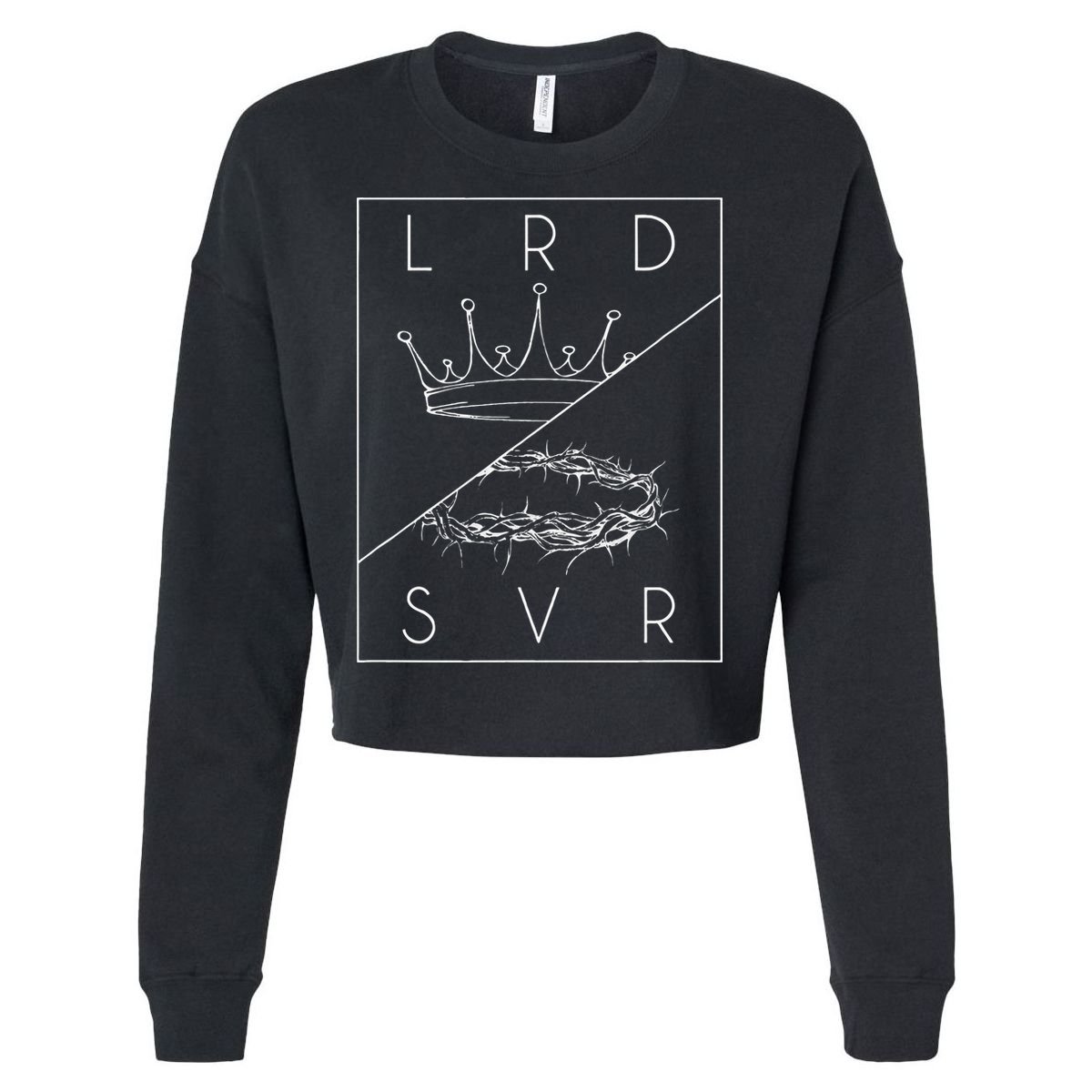 Jesus Christian Lord & Savior Graphic Cropped Pullover Crew