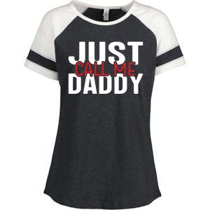 Just Call Me Daddy Funny Fatrher Gift Enza Ladies Jersey Colorblock Tee