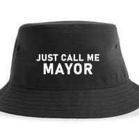 Just Call Me Mayor Funny Sustainable Bucket Hat