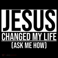 Jesus Changed My Life Ask Me How Stripe Pom Pom Beanie