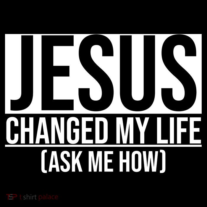 Jesus Changed My Life Ask Me How Stripe Pom Pom Beanie