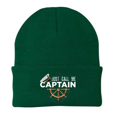 Just Call Me Captain Boating Sailor Anchor Boat Sailing Knit Cap Winter Beanie