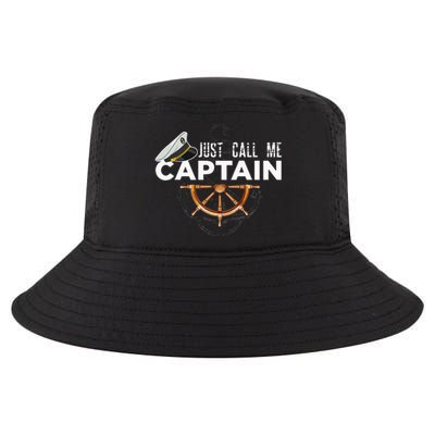 Just Call Me Captain Boating Sailor Anchor Boat Sailing Cool Comfort Performance Bucket Hat