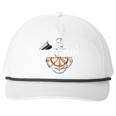 Just Call Me Captain Boating Sailor Anchor Boat Sailing Snapback Five-Panel Rope Hat