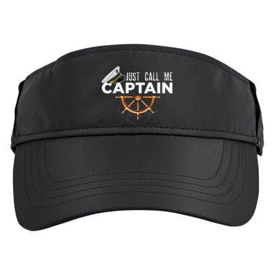 Just Call Me Captain Boating Sailor Anchor Boat Sailing Adult Drive Performance Visor