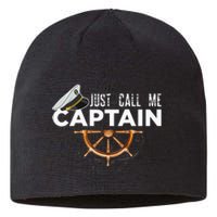 Just Call Me Captain Boating Sailor Anchor Boat Sailing Sustainable Beanie