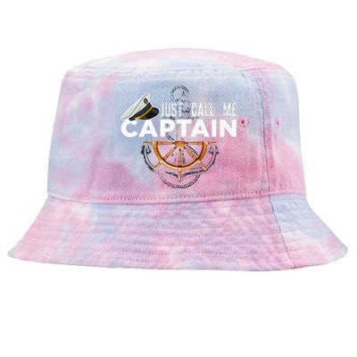 Just Call Me Captain Boating Sailor Anchor Boat Sailing Tie-Dyed Bucket Hat