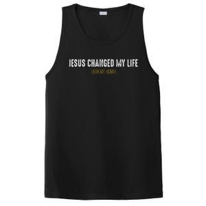 Jesus Changed My Life Ask Me How Sharing Gospel Evangelism PosiCharge Competitor Tank