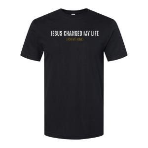 Jesus Changed My Life Ask Me How Sharing Gospel Evangelism Softstyle CVC T-Shirt