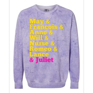 Juliet Characters Musical Theatre Musicals Colorblast Crewneck Sweatshirt