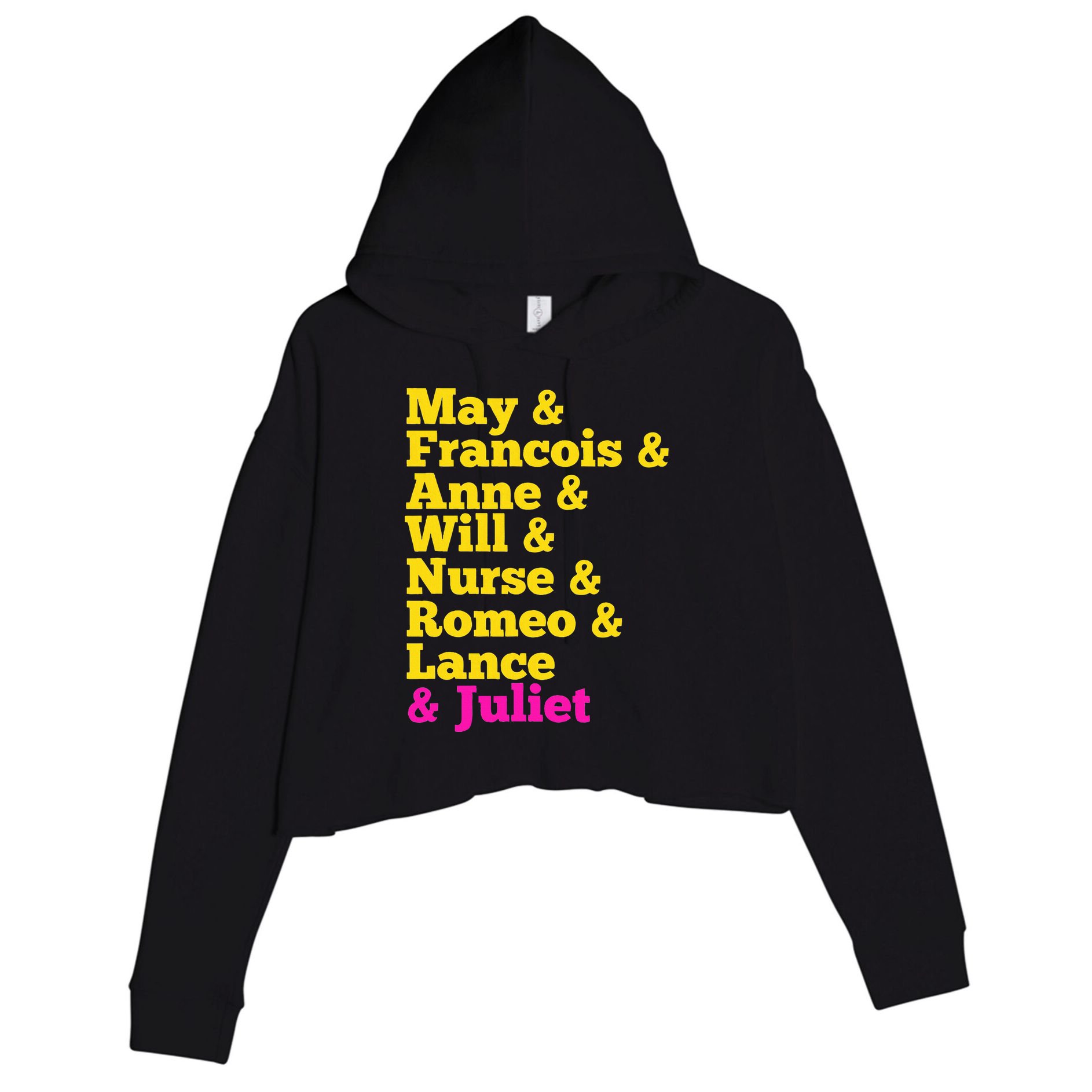Juliet Characters Musical Theatre Musicals Crop Fleece Hoodie