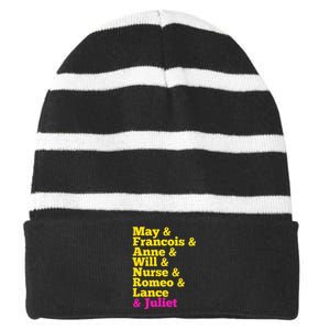 Juliet Characters Musical Theatre Musicals Striped Beanie with Solid Band