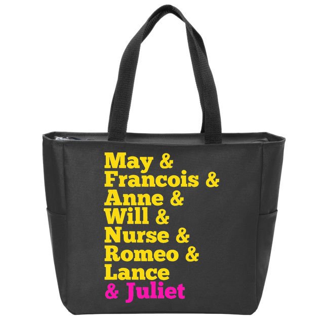 Juliet Characters Musical Theatre Musicals Zip Tote Bag