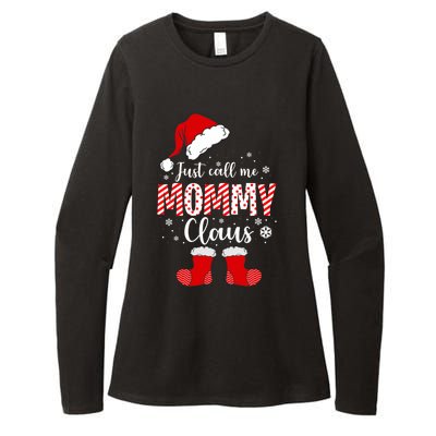 Just Call Me Mommy Claus Great Gift Christmas Light Pajama Pj Gift Womens CVC Long Sleeve Shirt