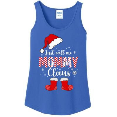 Just Call Me Mommy Claus Great Gift Christmas Light Pajama Pj Gift Ladies Essential Tank