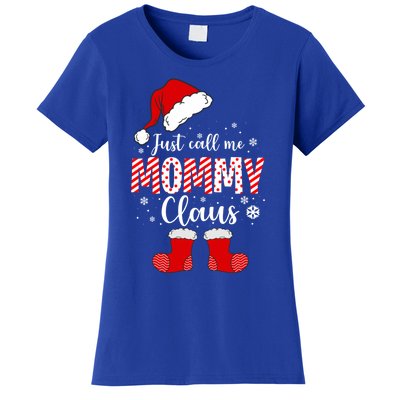 Just Call Me Mommy Claus Great Gift Christmas Light Pajama Pj Gift Women's T-Shirt