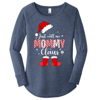 Just Call Me Mommy Claus Great Gift Christmas Light Pajama Pj Gift Women's Perfect Tri Tunic Long Sleeve Shirt