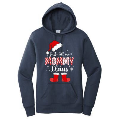 Just Call Me Mommy Claus Great Gift Christmas Light Pajama Pj Gift Women's Pullover Hoodie