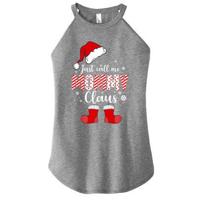 Just Call Me Mommy Claus Great Gift Christmas Light Pajama Pj Gift Women's Perfect Tri Rocker Tank