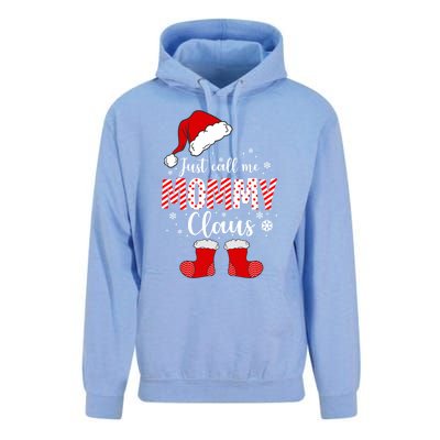 Just Call Me Mommy Claus Great Gift Christmas Light Pajama Pj Gift Unisex Surf Hoodie