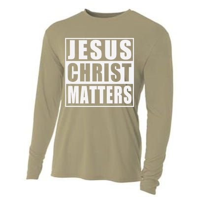 Jesus Christ Matters Christian Cooling Performance Long Sleeve Crew