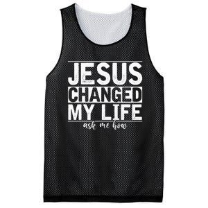 Jesus Changed My Life Asked Me How Christ Devo Jesus Mesh Reversible Basketball Jersey Tank