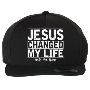 Jesus Changed My Life Asked Me How Christ Devo Jesus Wool Snapback Cap