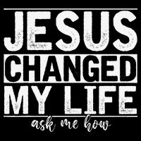 Jesus Changed My Life Asked Me How Christ Devotee Jesus 7-Panel Snapback Hat