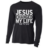 Jesus Changed My Life Asked Me How Christ Devotee Jesus Cooling Performance Long Sleeve Crew