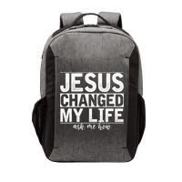 Jesus Changed My Life Asked Me How Christ Devotee Jesus Vector Backpack