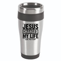 Jesus Changed My Life Ask Me How 16oz Travel Tumbler