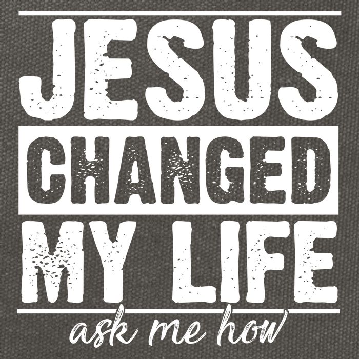 Jesus Changed My Life Ask Me How Cotton Canvas Backpack