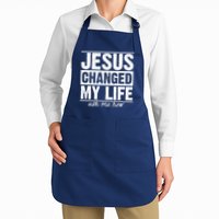 Jesus Changed My Life Ask Me How Apron
